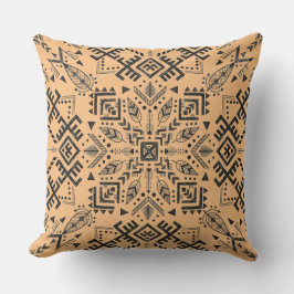 Sandy Beige Mandala Pillow Kissen
