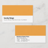 Sandy Beige | "Wärme der Erde" Gelb Visitenkarte (Vorne/Hinten)