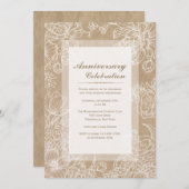 Sandy Blossom Einladung (Vorne/Hinten)