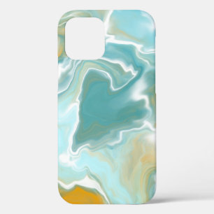 Sandy Brown Ocean Blue Marble Fluid Art Case-Mate iPhone Hülle