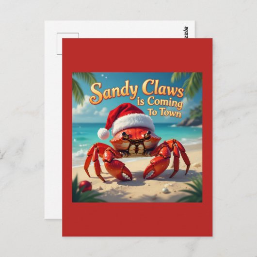 Sandy claws came to town postkarte (Vorne/Hinten)