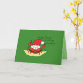 Sandy Claws Crab Santa Christmas Card Karte (Gelbe Blume)