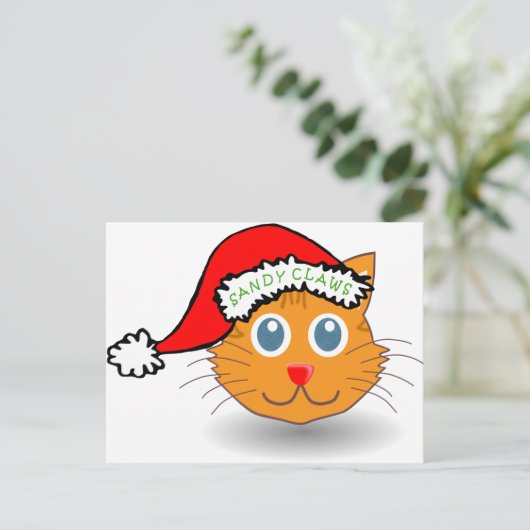 Sandy Claws Postkarte (Stehend Vorderseite)