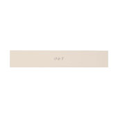 Sandy Coastal Beach Classy Beige Monogramme Hochze Einladungsbanderole (Flach)