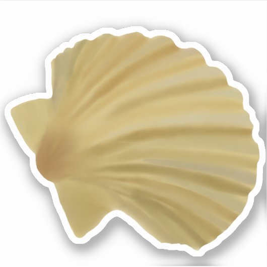 Sandy Colored Seashell Aufkleber (Vorderseite)