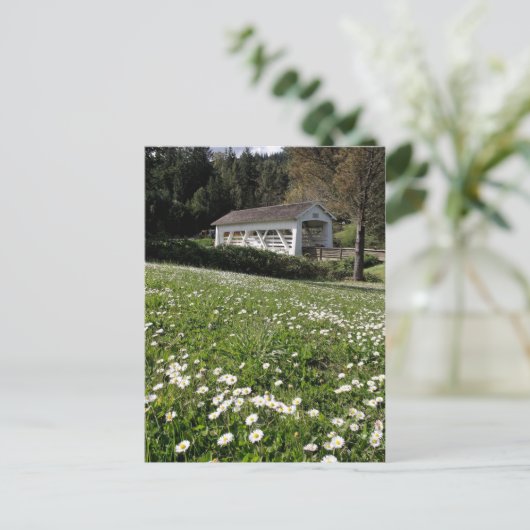 Sandy Cr. Covered Bridge Postkarte (Stehend Vorderseite)