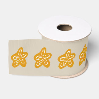 Sandy Cream Princess Golden Flowers Geburtstag Ripsband