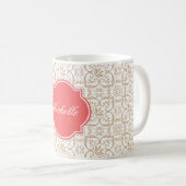 Sandy Damast Monogramm Tasse (VorderseiteRechts)