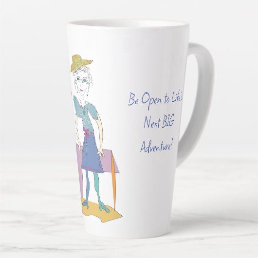 "Sandy" - Das nächste große Abenteuer Latte Tasse  (Rechte Ecke)