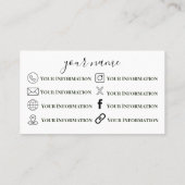 Sandy Derset Boho Business Card Visitenkarte (Rückseite)