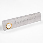 Sandy Desk Namplate Clock Namensplakette