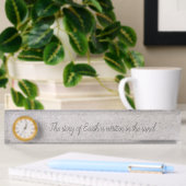 Sandy Desk Namplate Clock Namensplakette