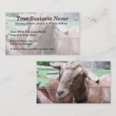 Sandy die Ziege am Tor Visitenkarte (Vorne/Hinten)