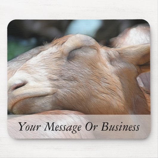 Sandy die Ziege - Nickerchen-Zeit! Mousepad (Vorne)