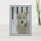 *Sandy Dog - ich vermisse dich Karte (Vorderseite)