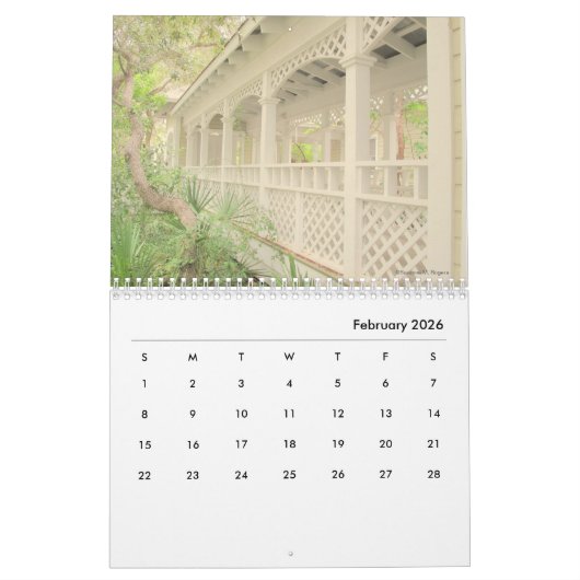 Sandy Footpaths & Picket Fences - 2026 Calendar Kalender (Feb 2026)