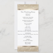 Sandy Gold Imitate Foil Wedding Program (Rückseite)