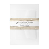 Sandy Gold Imitate Hochzeit Einladungsbanderole (Vorderseite Beispiel)