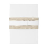 Sandy Gold Imitate Hochzeit Einladungsbanderole (Rückseitenbeispiel)