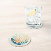 Sandy Gradient Seashell Untersetzer in Aquamarin u (Vor Ort)