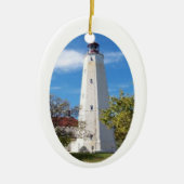 Sandy-Haken-Leuchtturm Keramik Ornament (Vorne)
