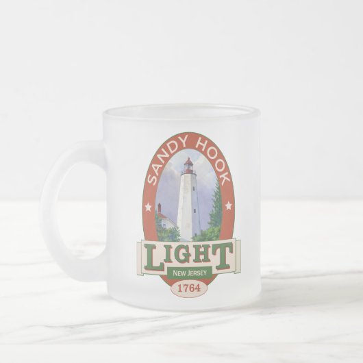 Sandy-Haken-Leuchtturm Mattglastasse (Links)