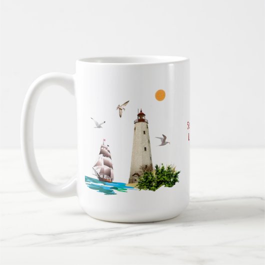 Sandy-Haken-Leuchtturm-Tasse Kaffeetasse (Links)