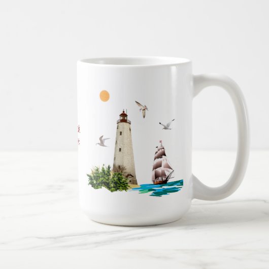 Sandy-Haken-Leuchtturm-Tasse Kaffeetasse (Rechts)