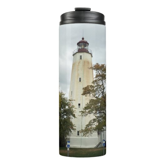 Sandy-Haken-Leuchtturm Thermosbecher (Vorderseite)