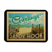 Sandy Hook Beach Vintage Travel Magnet (Horizontal)