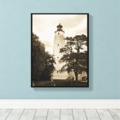 Sandy Hook Leuchtturm Leinwanddruck (Insitu (Holzboden))