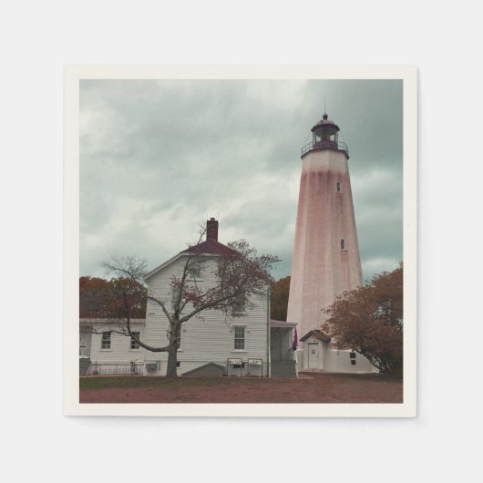 Sandy Hook Leuchtturm Serviette (Vorderseite)