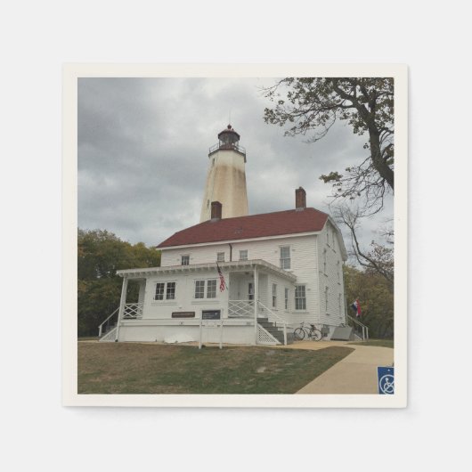 Sandy Hook Leuchtturm Serviette (Vorderseite)