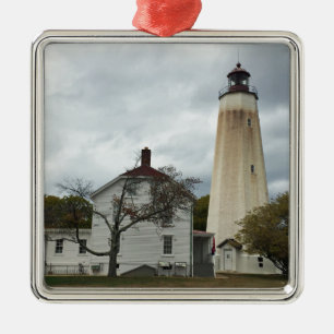 Sandy Hook Leuchtturm Silbernes Ornament