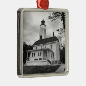 Sandy Hook Leuchtturm Silbernes Ornament (Rechts)