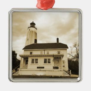 Sandy Hook Leuchtturm Silbernes Ornament