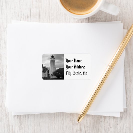 Sandy Hook Lighthouse Adressaufkleber (Insitu)