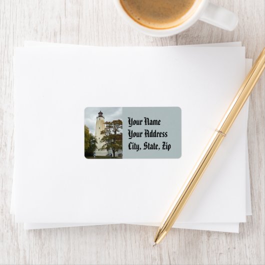 Sandy Hook Lighthouse Adressaufkleber (Insitu)