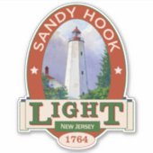 Sandy Hook Lighthouse Aufkleber (Vorderseite)
