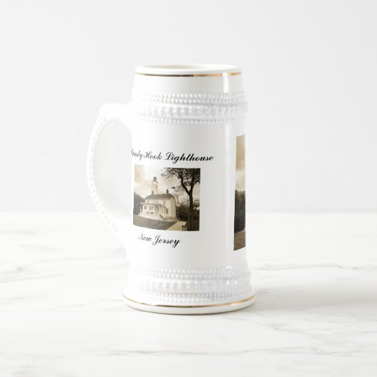 Sandy Hook Lighthouse Bierglas (Vorderseite Links)