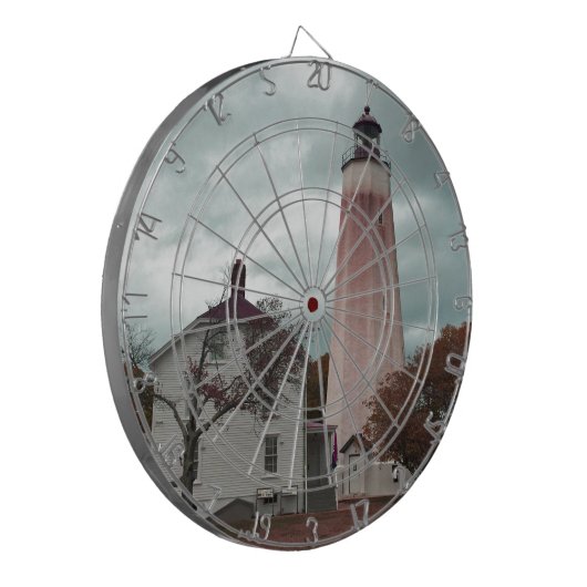 Sandy Hook Lighthouse Dartscheibe (Vorderseite Links)