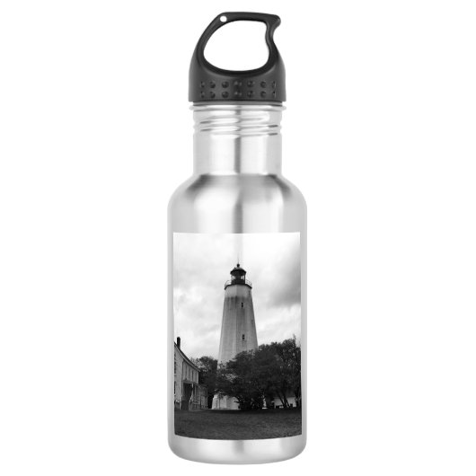Sandy Hook Lighthouse Edelstahlflasche (Vorderseite)