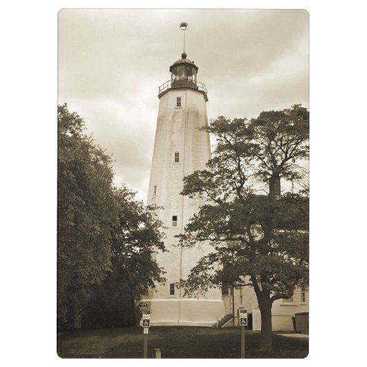Sandy Hook Lighthouse Klemmbrett (Rückseite)