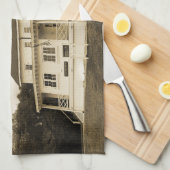 Sandy Hook Lighthouse Küchentuch (Viertel Falte)