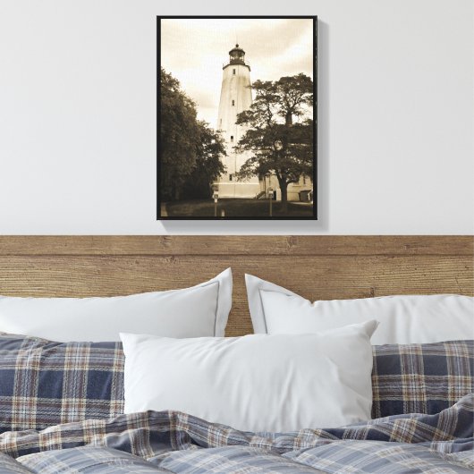 Sandy Hook Lighthouse Leinwanddruck (Insitu (Schlafzimmer))