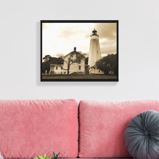 Sandy Hook Lighthouse Leinwanddruck (Insitu (Wohnzimmer))