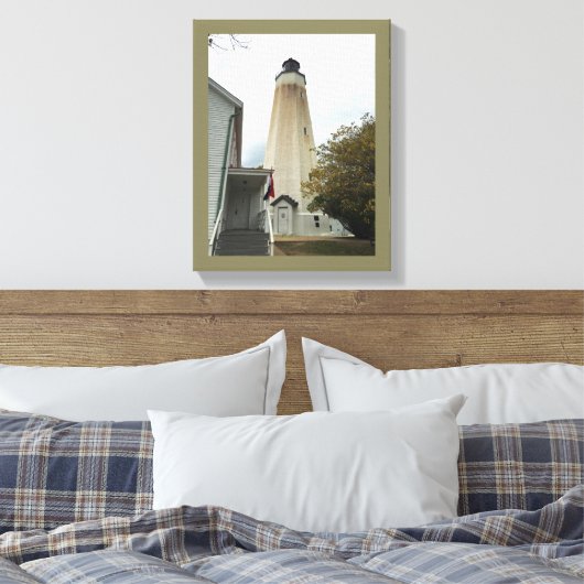 Sandy Hook Lighthouse Leinwanddruck (Insitu (Schlafzimmer))