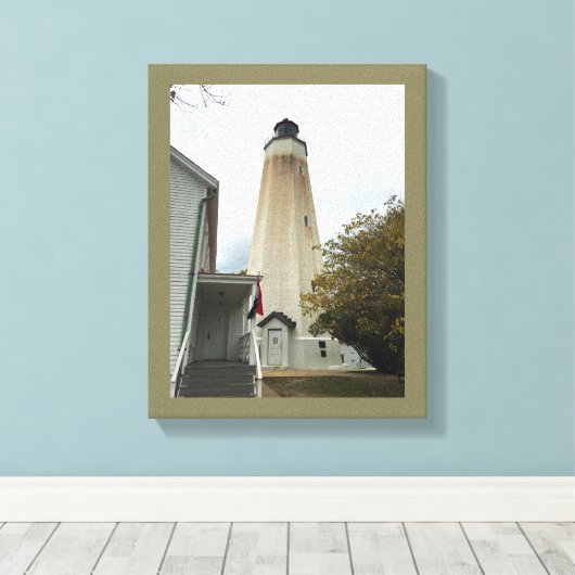 Sandy Hook Lighthouse Leinwanddruck (Insitu (Holzboden))