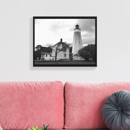 Sandy Hook Lighthouse Leinwanddruck (Insitu (Wohnzimmer))