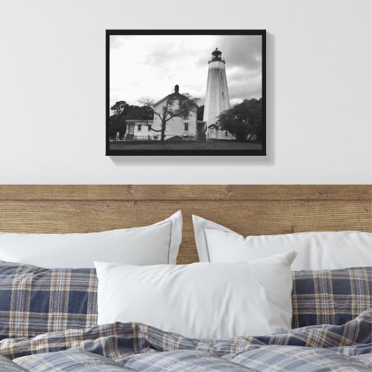 Sandy Hook Lighthouse Leinwanddruck (Insitu (Schlafzimmer))